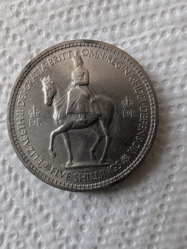 1953 five shilling coin - 1953,
