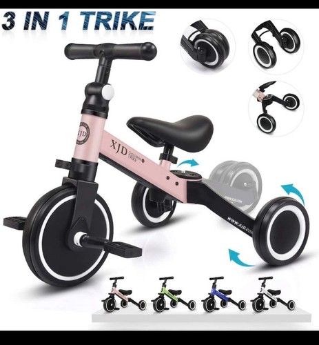 Xjd kids tricycle pink - xjd,