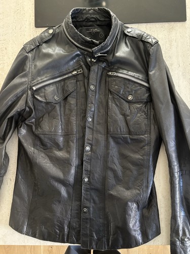 Allsaints men leather biker - allsaints,