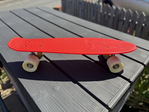 Retro style red penny - style,