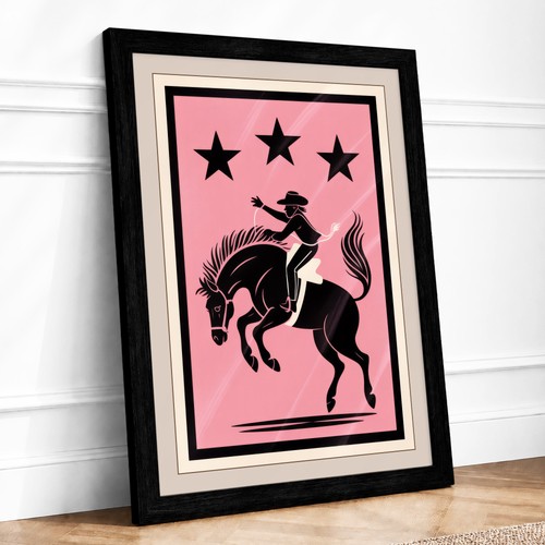 Bucking bronco rodeo retro - bronco,