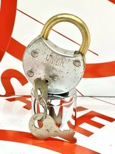 Vintage Union Lever Padlock 50mm Wide X2 Keys