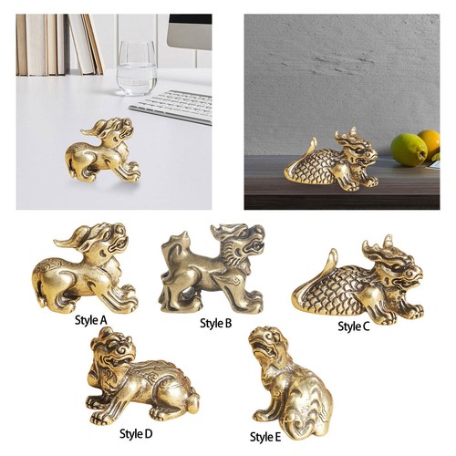 Brass kylin statue - kylin,