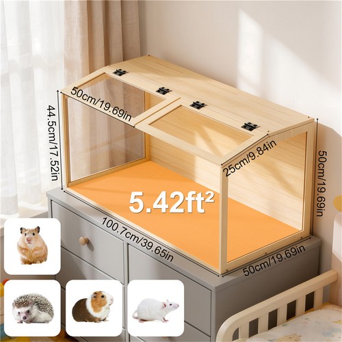 Large wooden hamster cage - large,