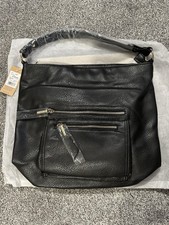 Black Leather Look Bag By