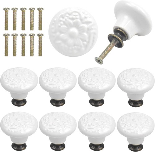 Vintage ceramic cabinet knobs - ceramic,