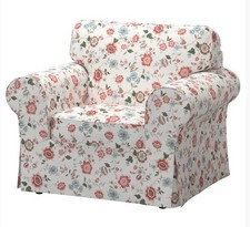 USED Ikea EKTORP Cover for Armchair,VIDESLUND Multicolour FLORAL,703.046.73