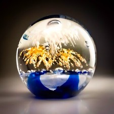 Large Clear Glass Paperweight