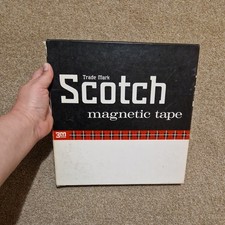 Vintage Scotch Tape and Spool Reel 10.5 Inch Metal With Box