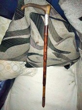 antique swaine riding crop silver collar antler top see pix