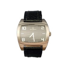 Mens Wristwatch Black Leather