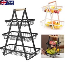 2/3 Tier Fruit storage Basket Fruit Bowl Holder Bread Basket Vegetable Rack UK