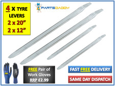 4 Tyre Levers 2x 12" LEVER & 2x 20" LEVER Heavy Duty Drop Forged Car Van Bike UK