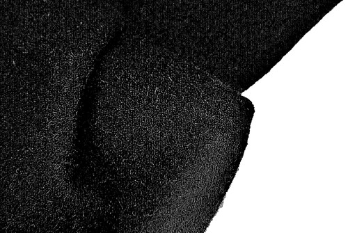Black boiled wool blend rustic - wool,