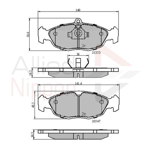 Brake pads set for - set, vauxhall