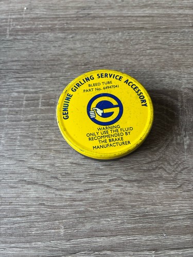 Girling bleed tube tin vintage - girling,