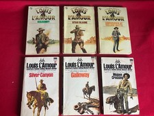 Collection of 6 Vintage LOUIS L'AMOUR  WESTERN COWBOY Corgi & Tandem Paperbacks