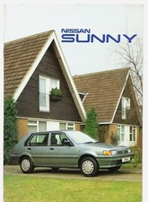 Nissan Sunny 1988-89 UK Market Brochure LS GS GSX Hatch Saloon Coupe ZX Estate