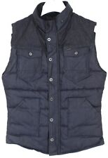 G-Star Tailor Padded Gilet Vest Women Large Zipper Quilted Blue