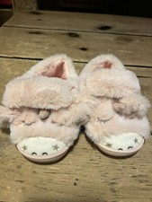 Girl’s Pink Unicorn Slippers George Size 8