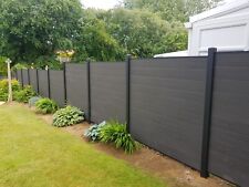 5ft Warm Graphite Grey Composite Fence Panel Kit Plus Aluminium Post - Rails etc