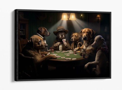 Dogs playing game poker - of,