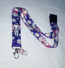 NEW Aristocats MARIE Lanyard + Safety Clasp & Charm Purple
