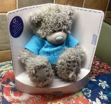 ME TO YOU TATTY TEDDY BLUE NOSE GREY BEAR ALL YOU NEED IS LOVE T-SHIRT VGC 5.5”