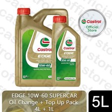 Castrol EDGE 10W-60 Supercar 4L Oil Change + 1L Top Up Pack