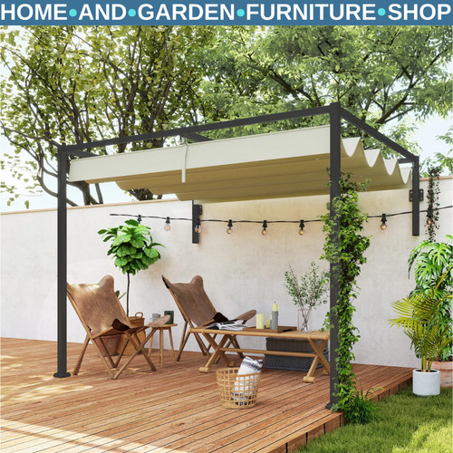Lean to metal pergola - to,