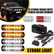 Amber/White Car Truck Van