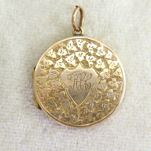 Edwardian 9ct rose gold ivy - rose,