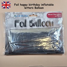 Foil happy birthday silver inflatable letters Balloon perfect hanger 30cm letter