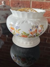 Aynsley Cottage Garden Windsor Rose Bowl, Bone China 
