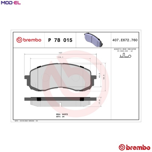 Brake pad set disc - brake,