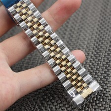Datejust Stainless Steel Watch Strap Metal Bracelet Fits Rolex 13 17 18 19 20 21