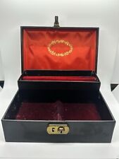 VTG Design Philipp Sweden Black Jewellery Box Red Interior- Needs Reconditioning