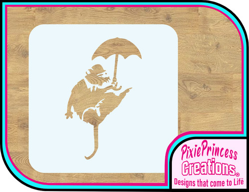 Banksy umbrella rat mylar - umbrella,