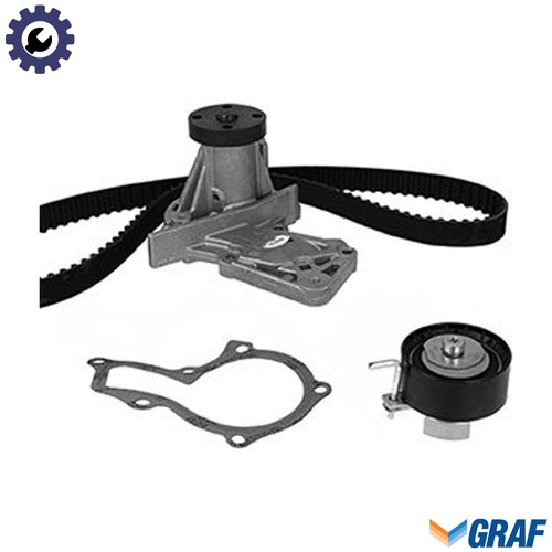 Water pump timing belt kit - belt,