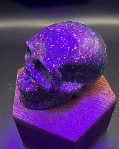 Crystal skull yooperlite head - crystal,