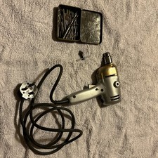 Vintage Black And Decker Electric Drill Working With Original Key And Bits