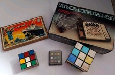 vintage Rubik’s cubes.. Alarm Clock Electronic Chess 1980s Job Lot