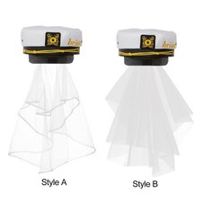 Bridal Sailor Cap with Veil