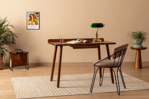 Natural wood study desk - natural,
