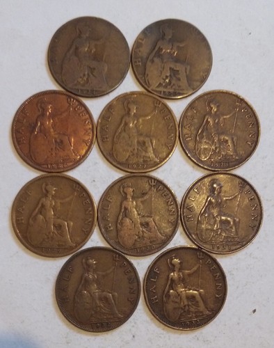 George half penny coins 1924 - v,