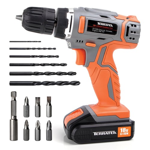 18v cordless drill set - 18v,