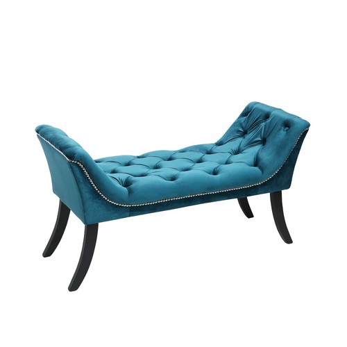 Olga upholstered velvet bench - velvet,