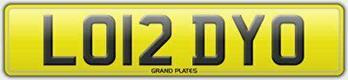Lo12 dyo number plate lords - dyo,