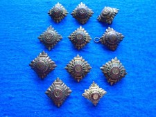 JOB LOT OF BRITISH MILITARY OFFICERS BRASS, GILT & ENAMEL RANK PIPS
