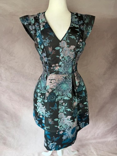 Oasis floral jacquard - floral, peplum